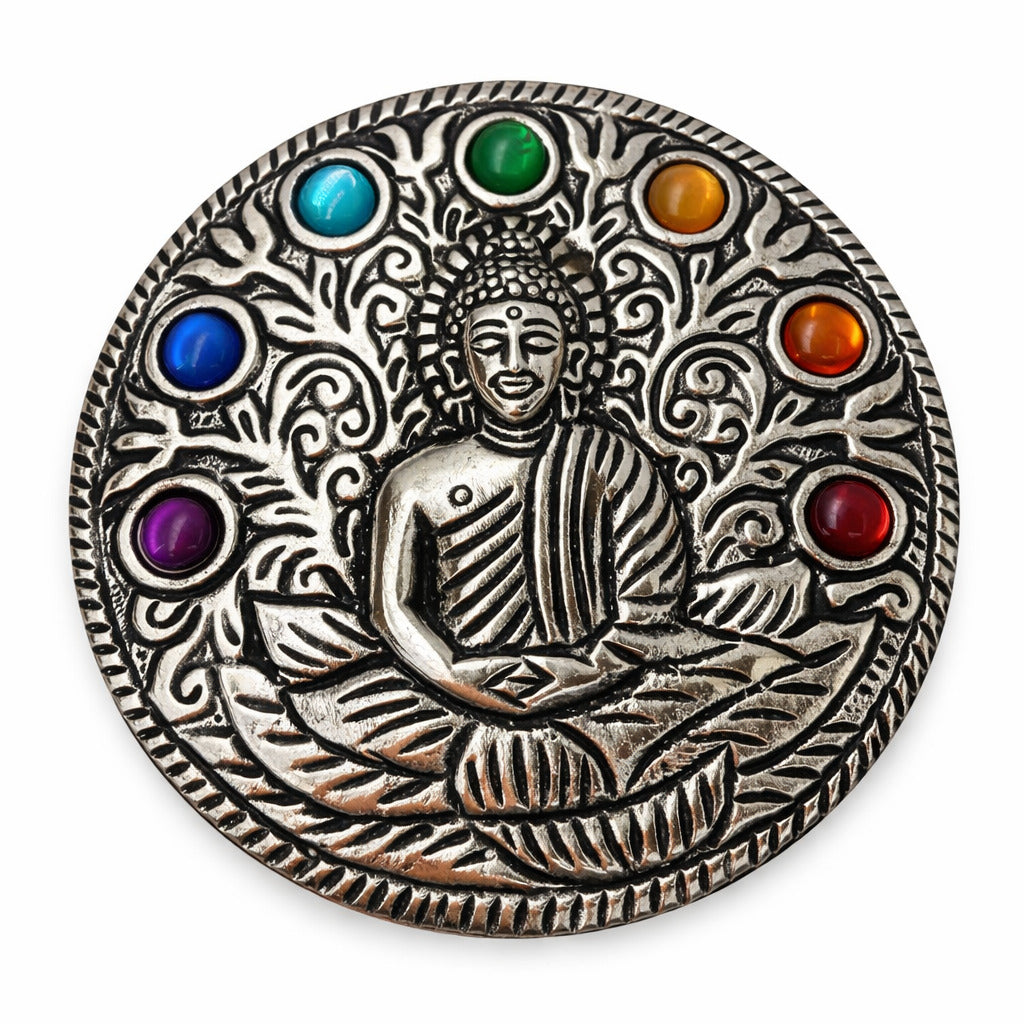 Aluminum Incense Burner Buddha 7 Chakra