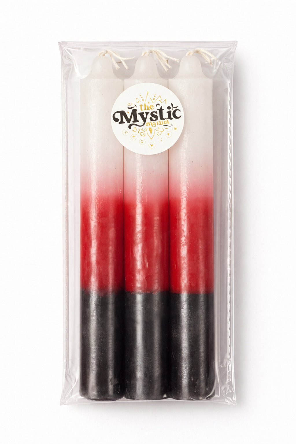 Vela Palito Tricolor - Vermelha, Preta e Branca