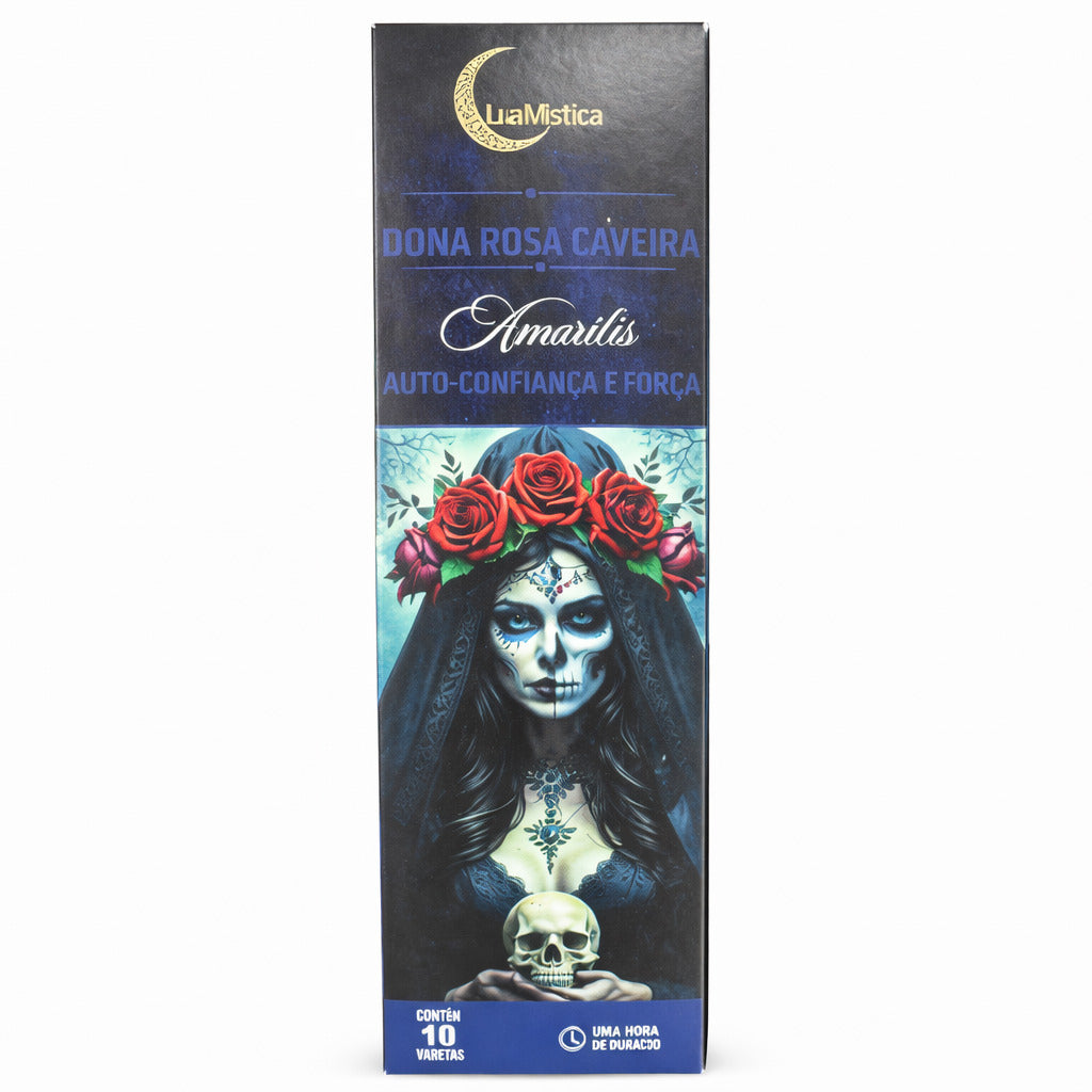 Incenso Lua Mística Rosa Caveira