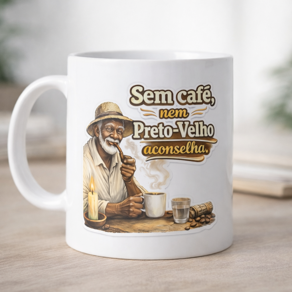 Placa Preto-Velho: Sem café, nem Preto-Velho aconselha