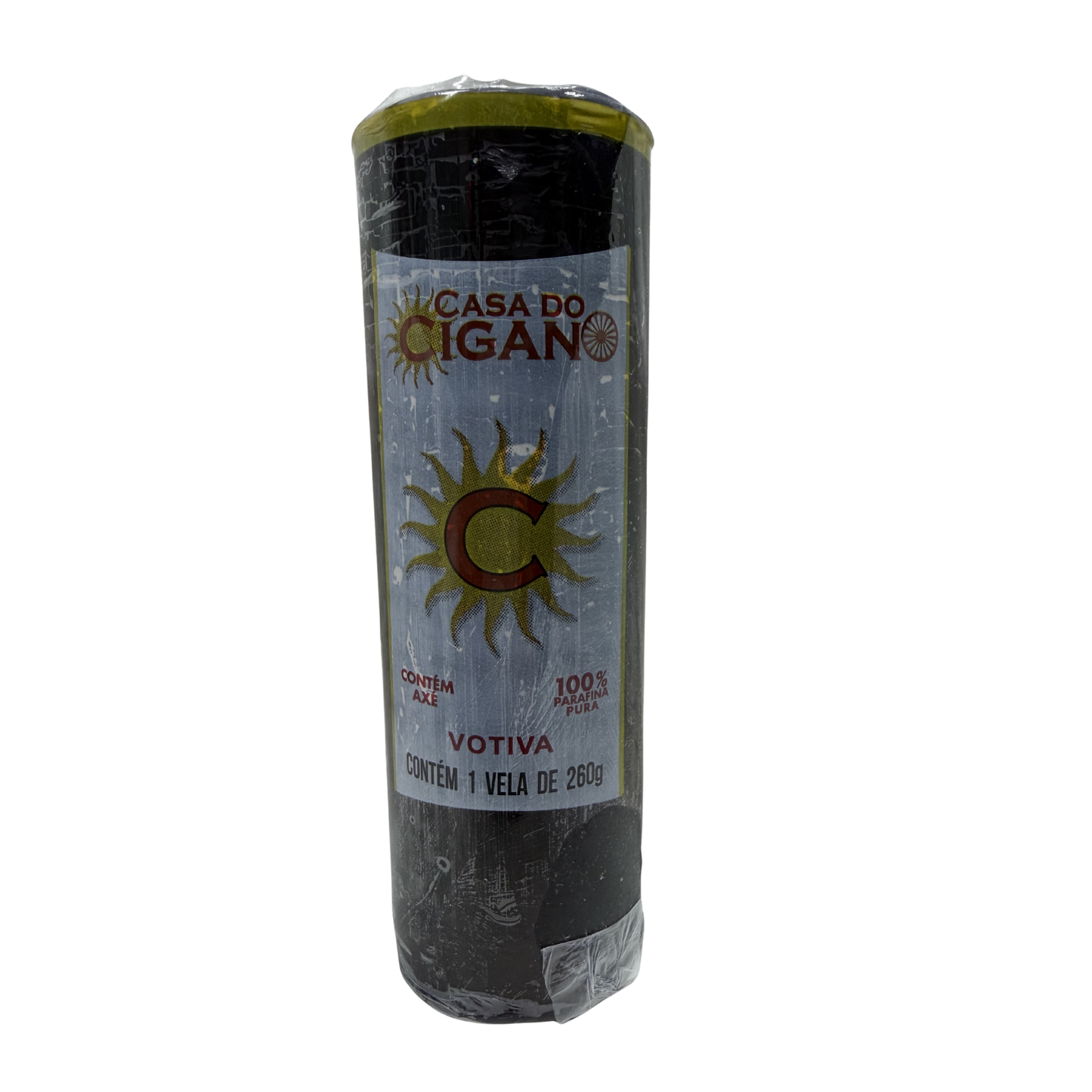Vela 7 dias - Preta - Casa do Cigano
