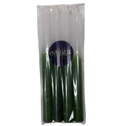 Vela Palito Verde e Branca