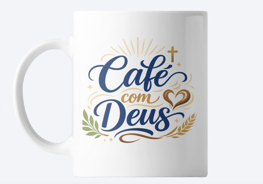 Caneca Café com Deus